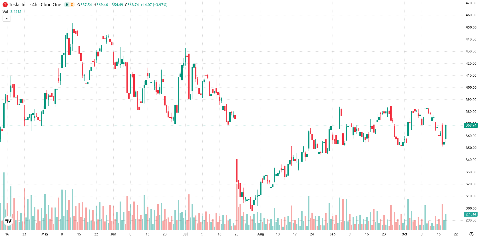 Tesla Inc. asset chart