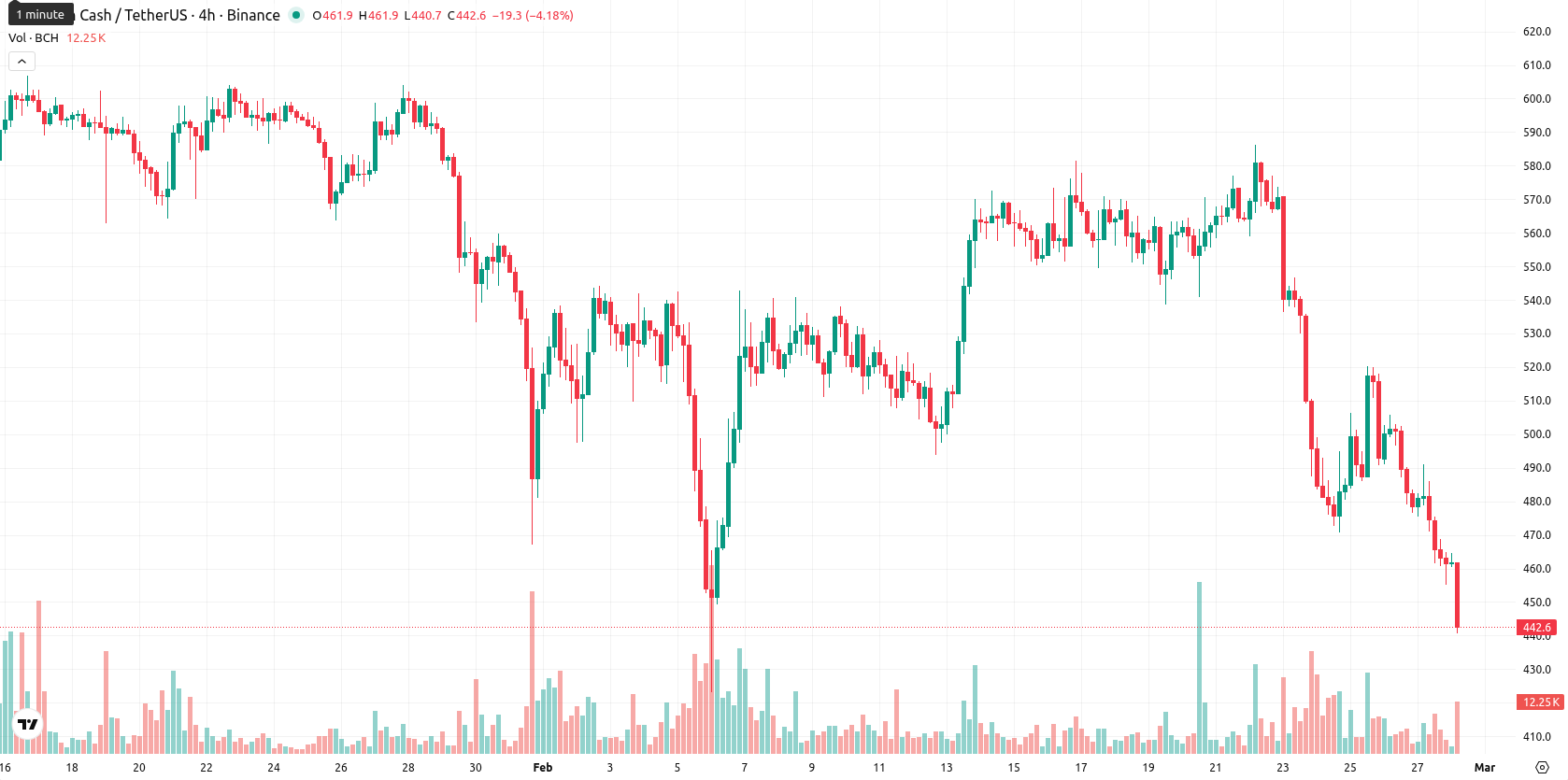 Bitcoin Cash asset chart