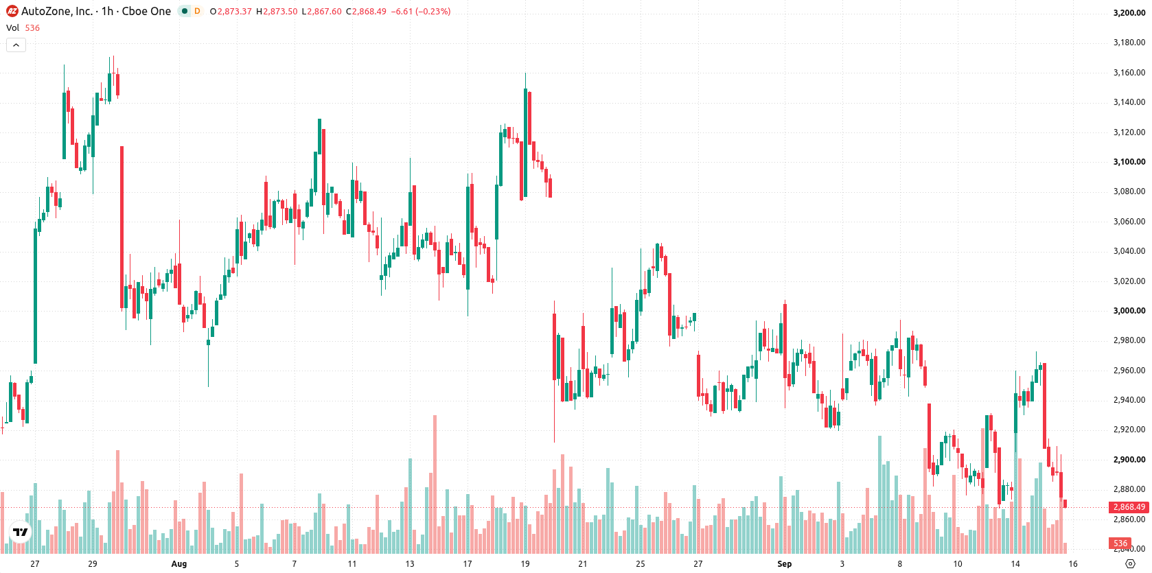 AutoZone asset chart