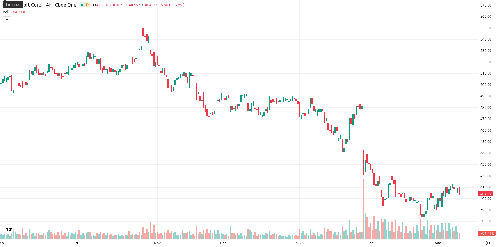 Microsoft Corp asset chart