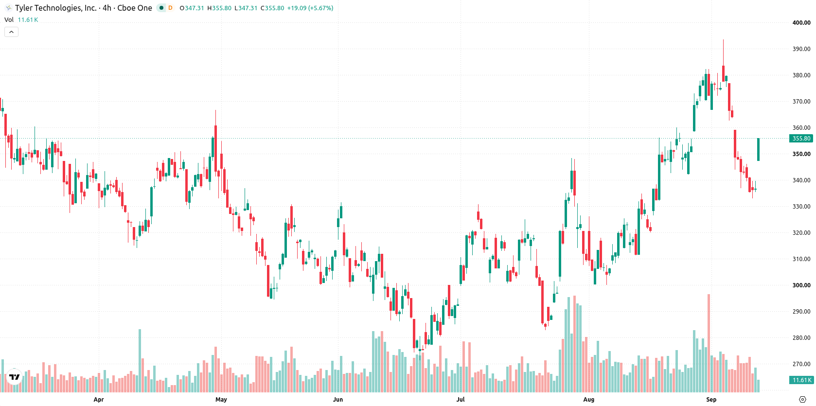 Tyler Technologies asset chart