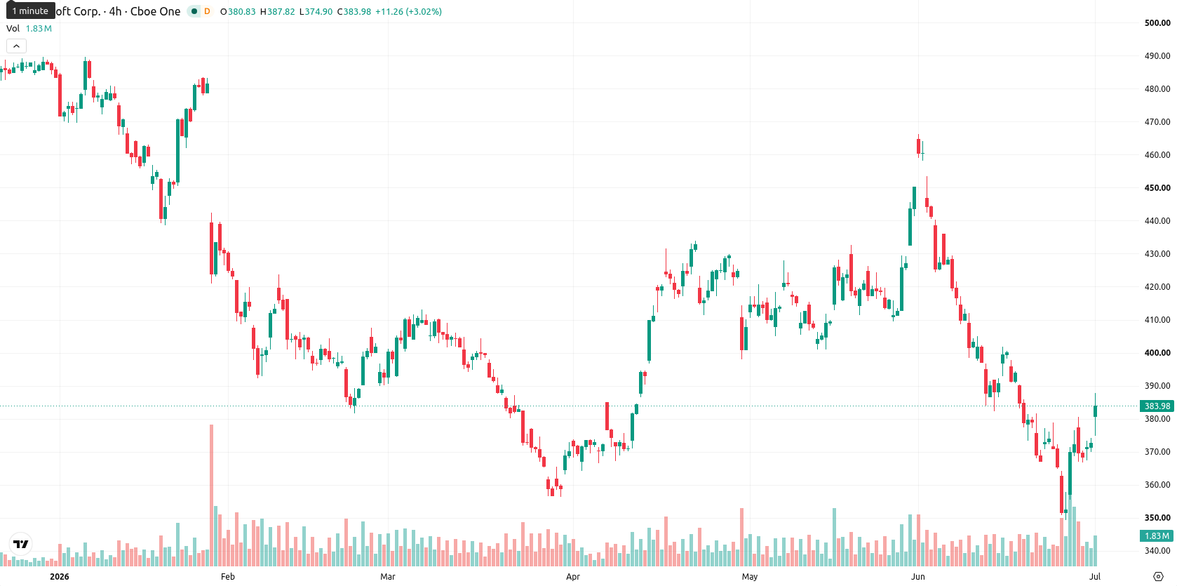 Microsoft Corp asset chart