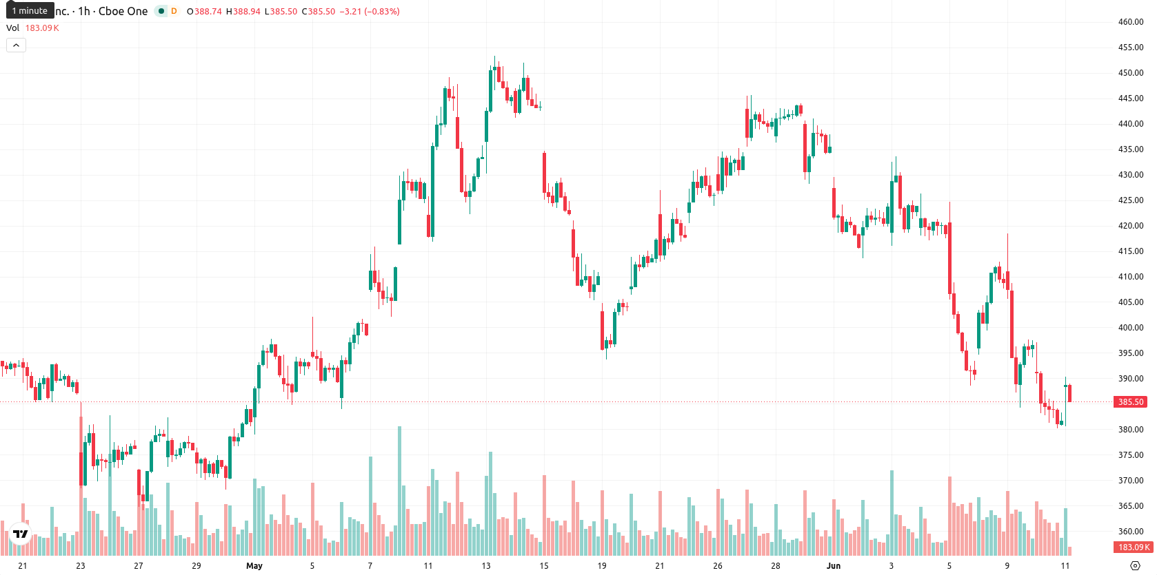 Tesla Inc. asset chart