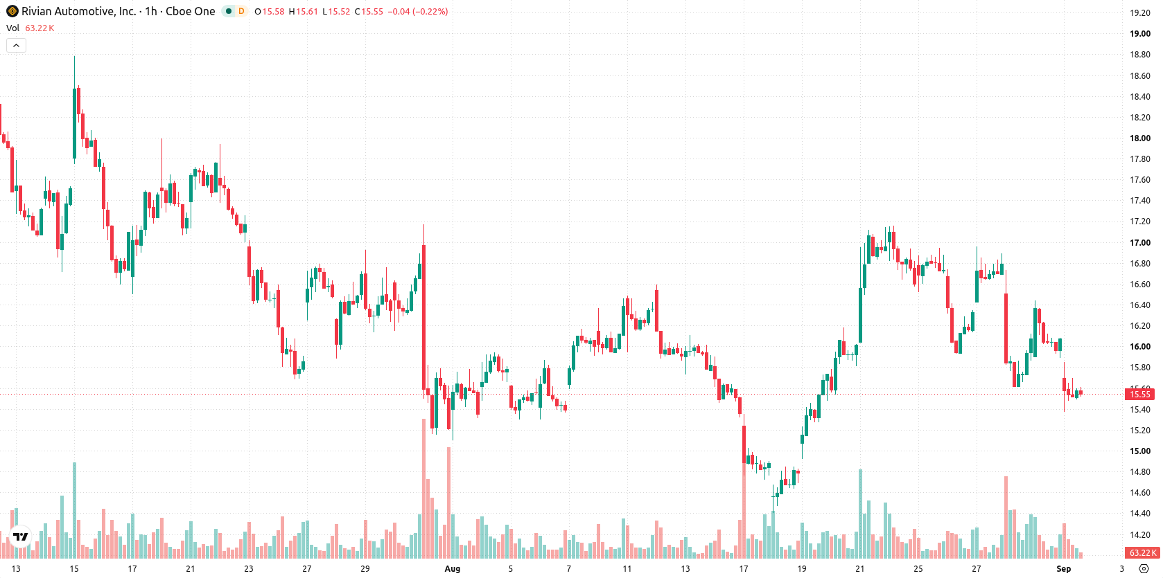 Rivian Automotive asset chart