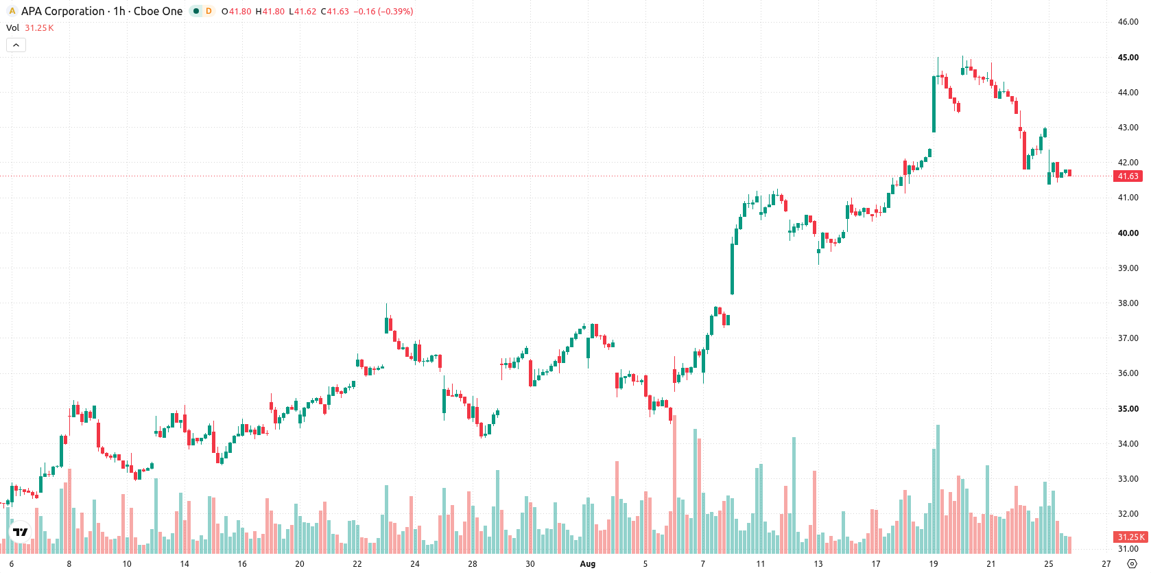 APA Corporation asset chart