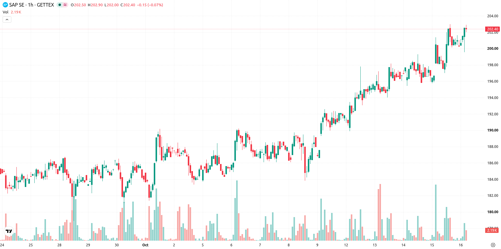 SAP SE asset chart