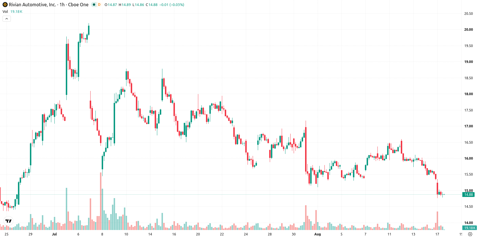 Rivian Automotive asset chart
