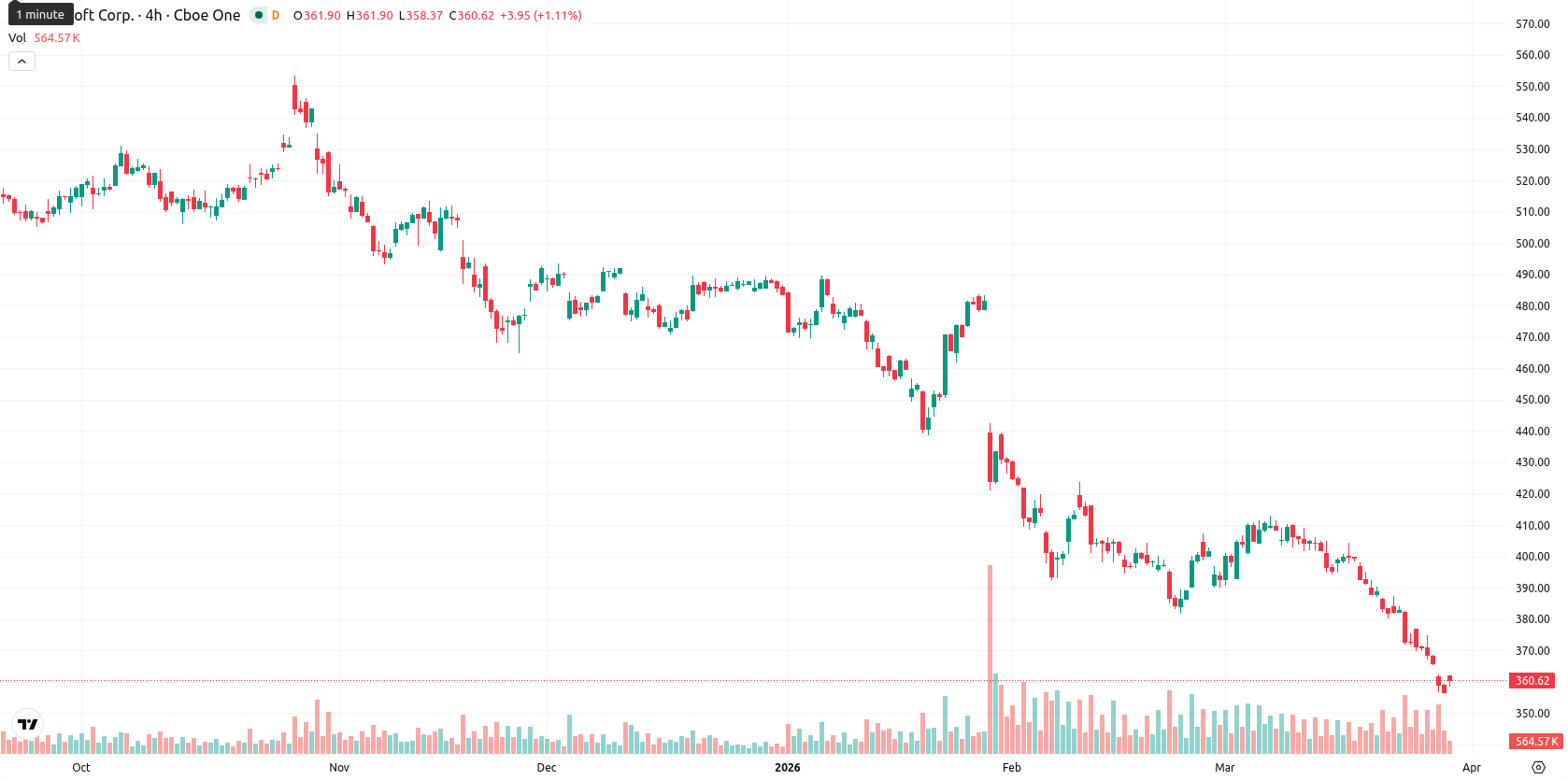 Microsoft Corp asset chart