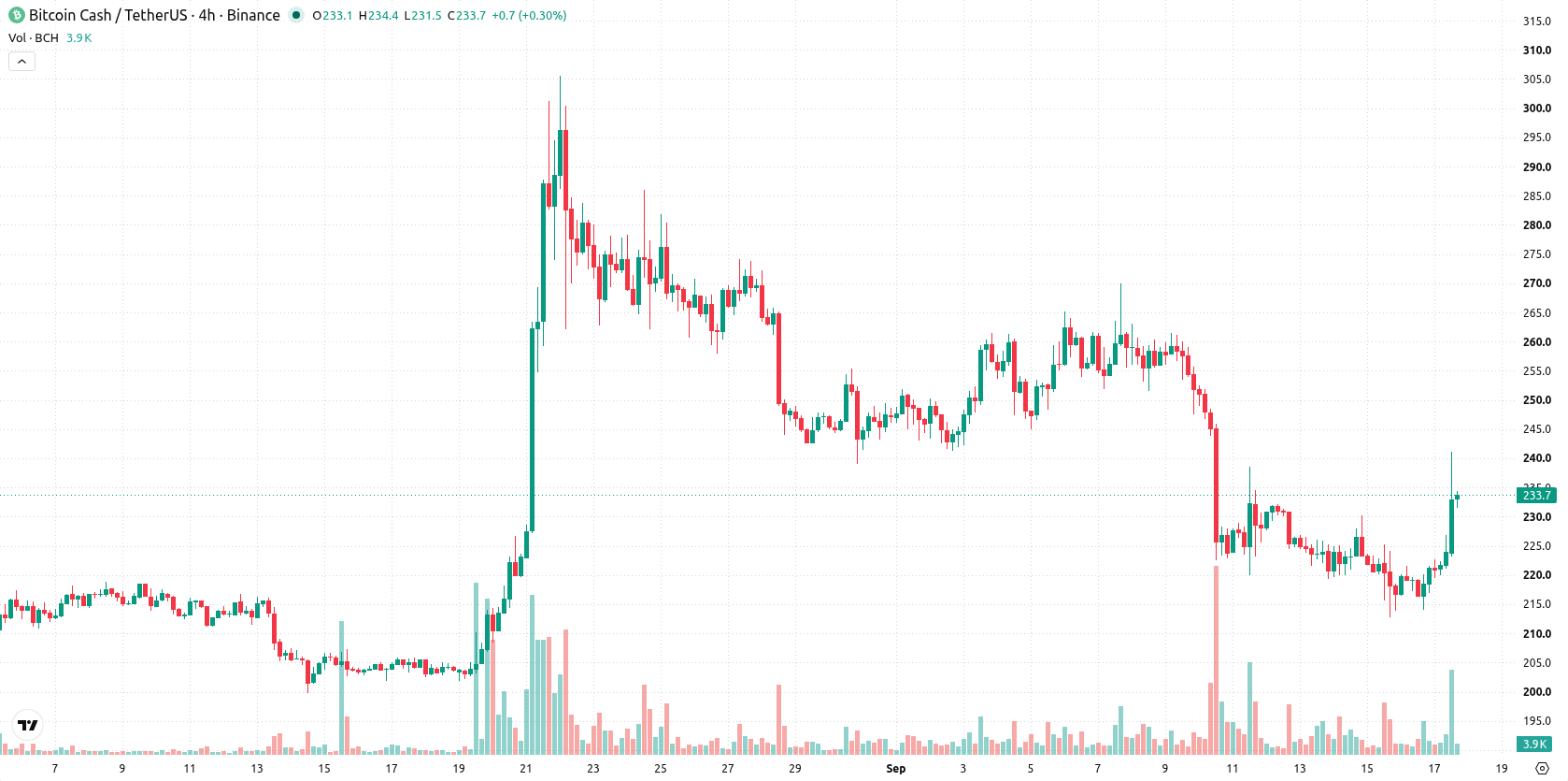 Bitcoin Cash asset chart