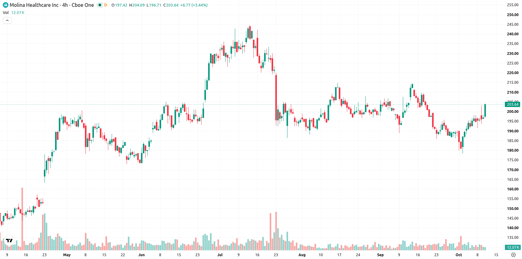 Molina Healthcare asset chart