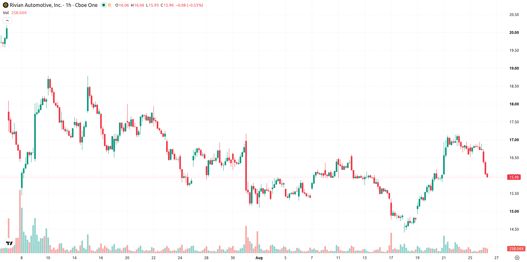 Rivian Automotive asset chart