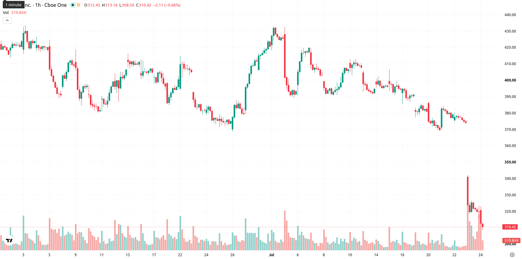Tesla Inc. asset chart