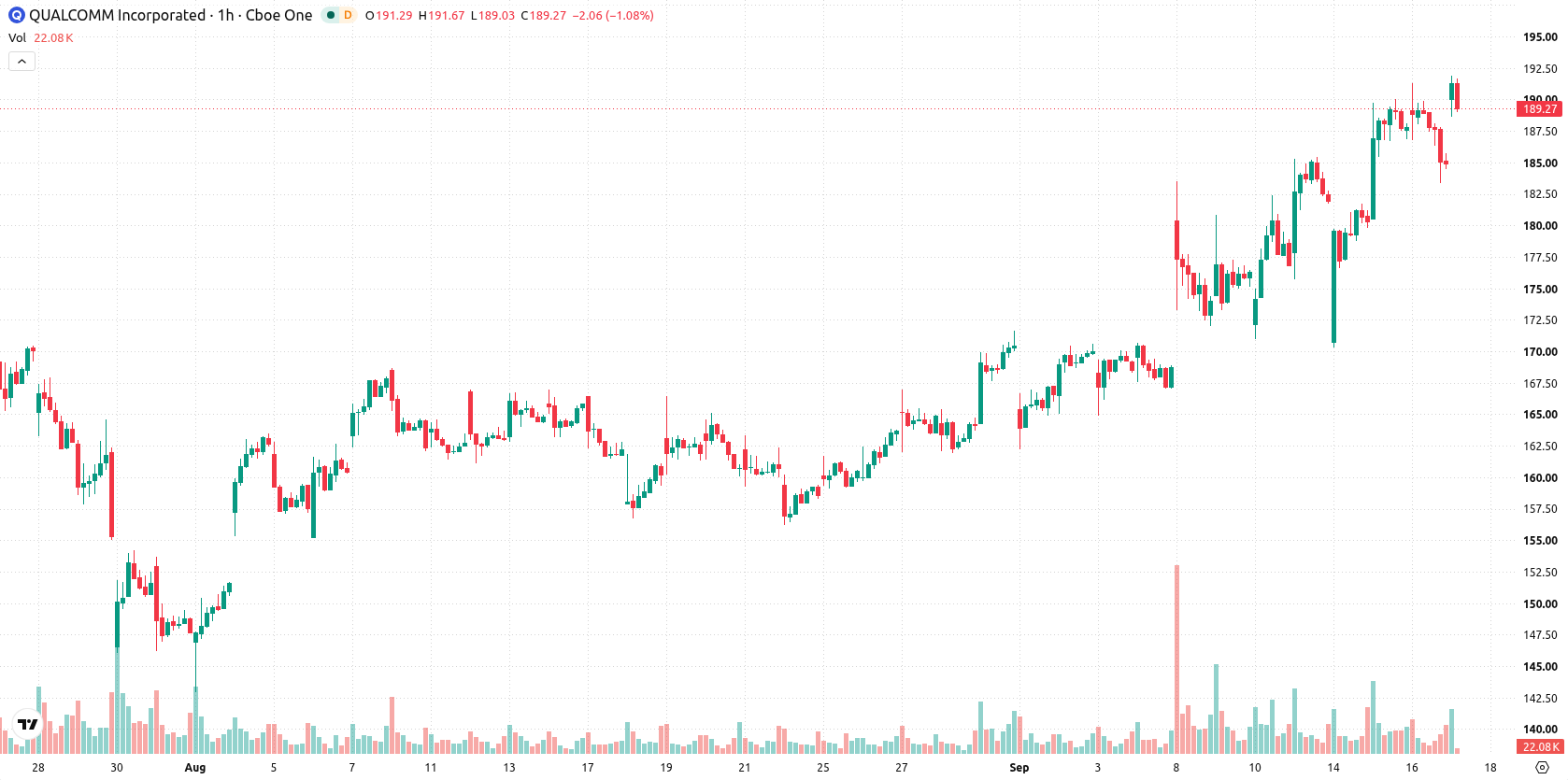 Qualcomm Inc. asset chart