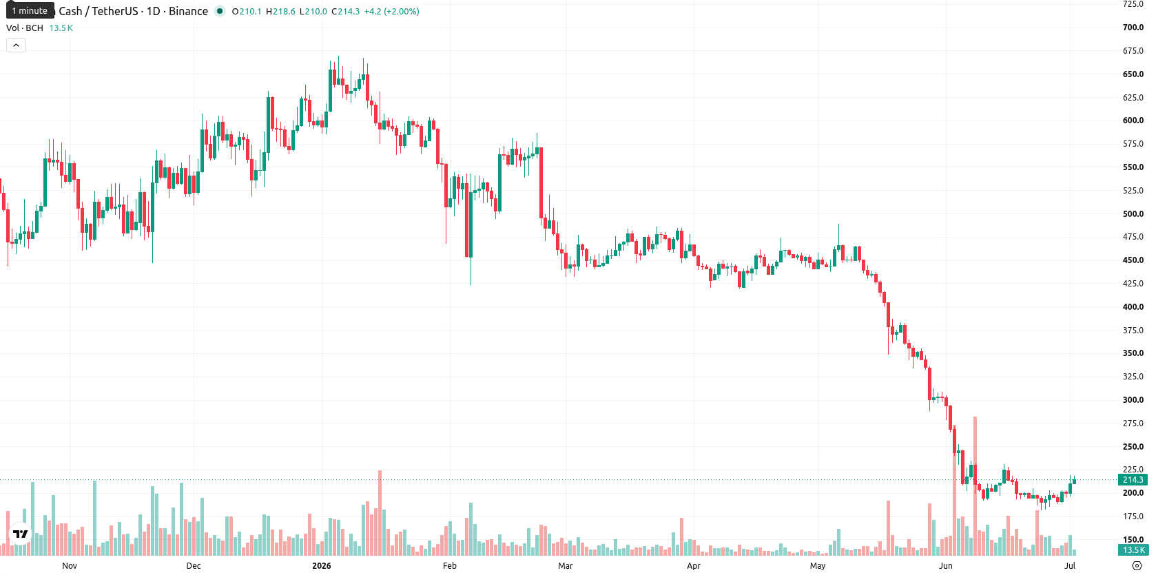 Bitcoin Cash asset chart