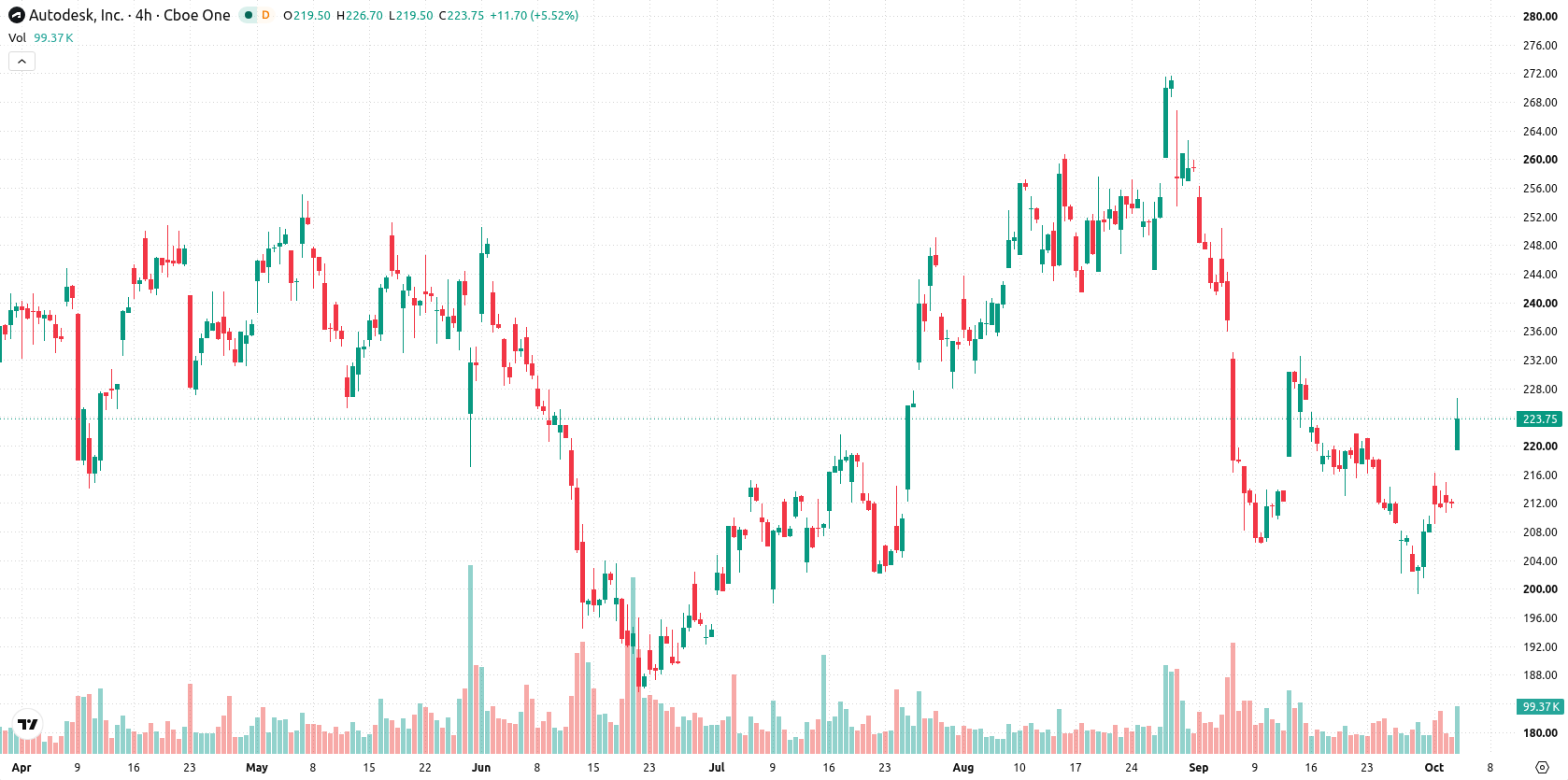Autodesk Inc asset chart