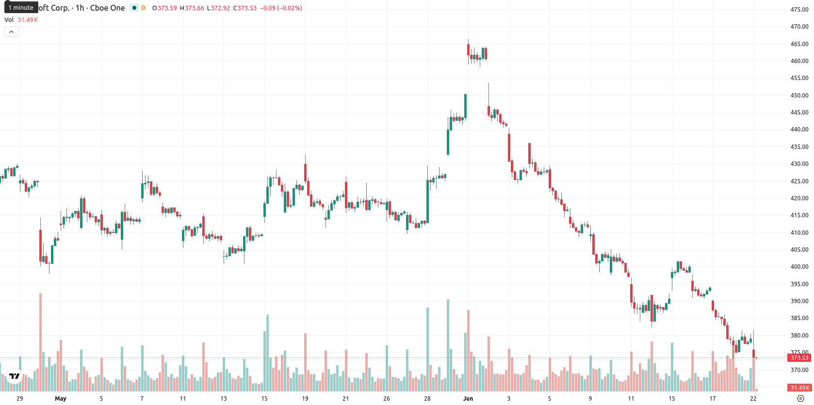 Microsoft Corp asset chart