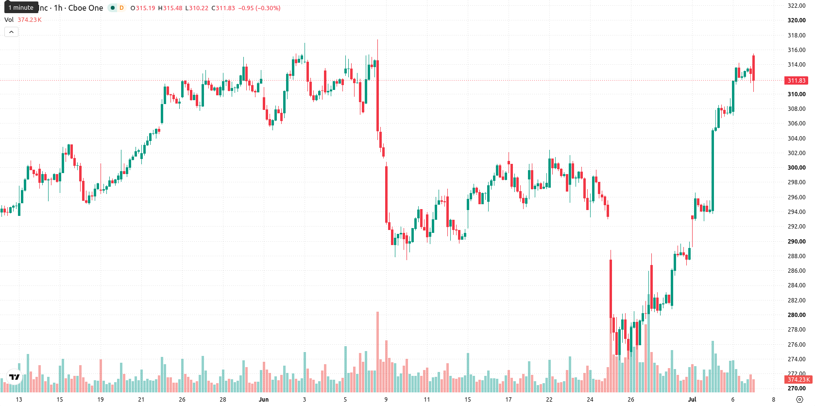 Apple Inc. asset chart