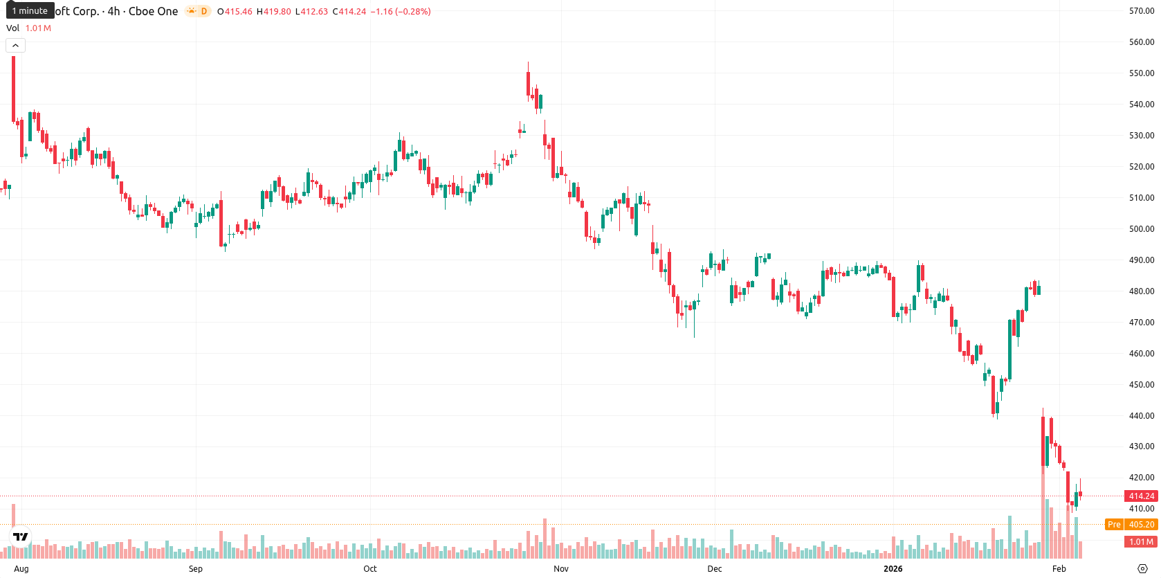 Microsoft Corp asset chart