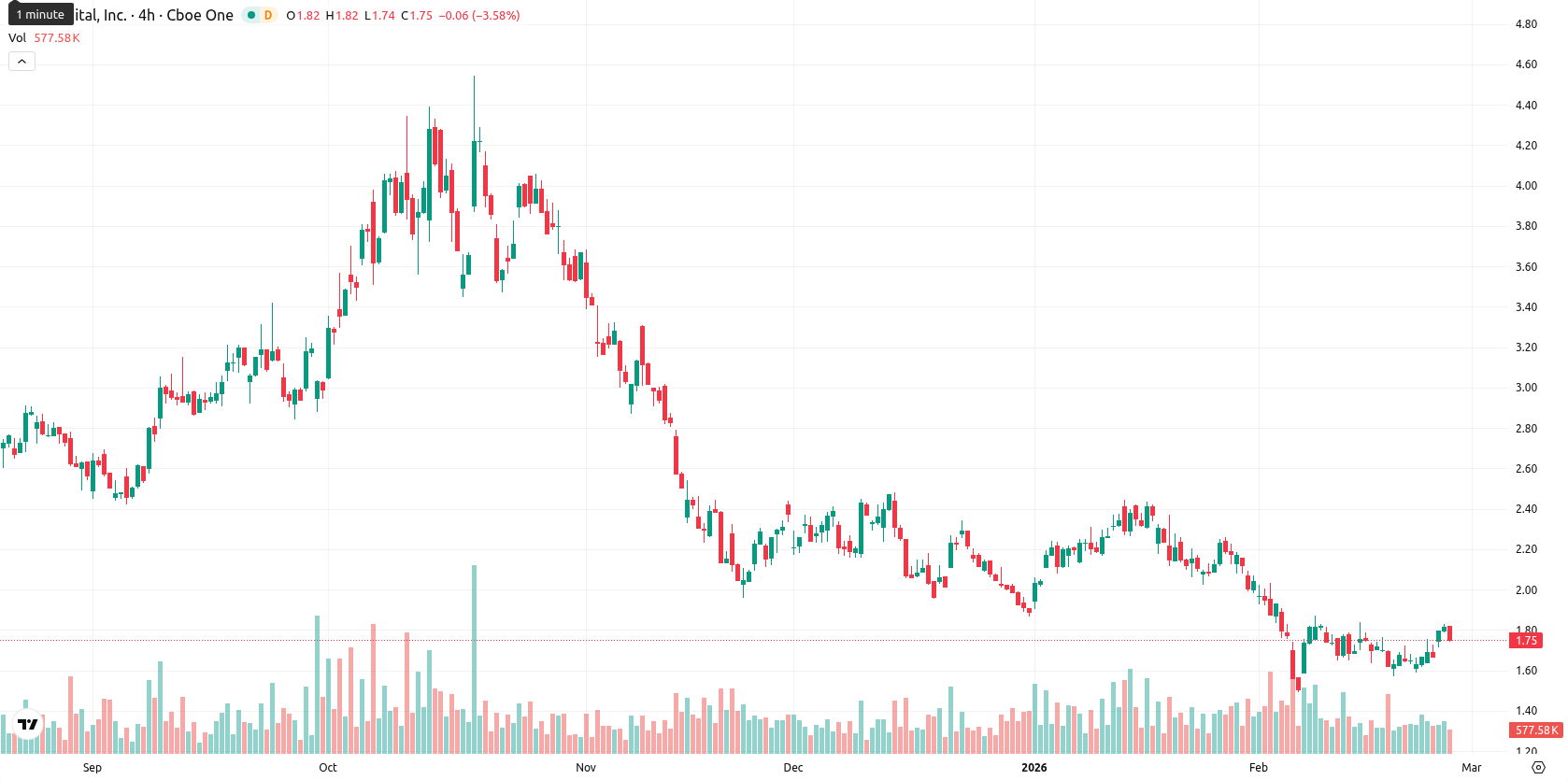 Bit Digital Inc. asset chart