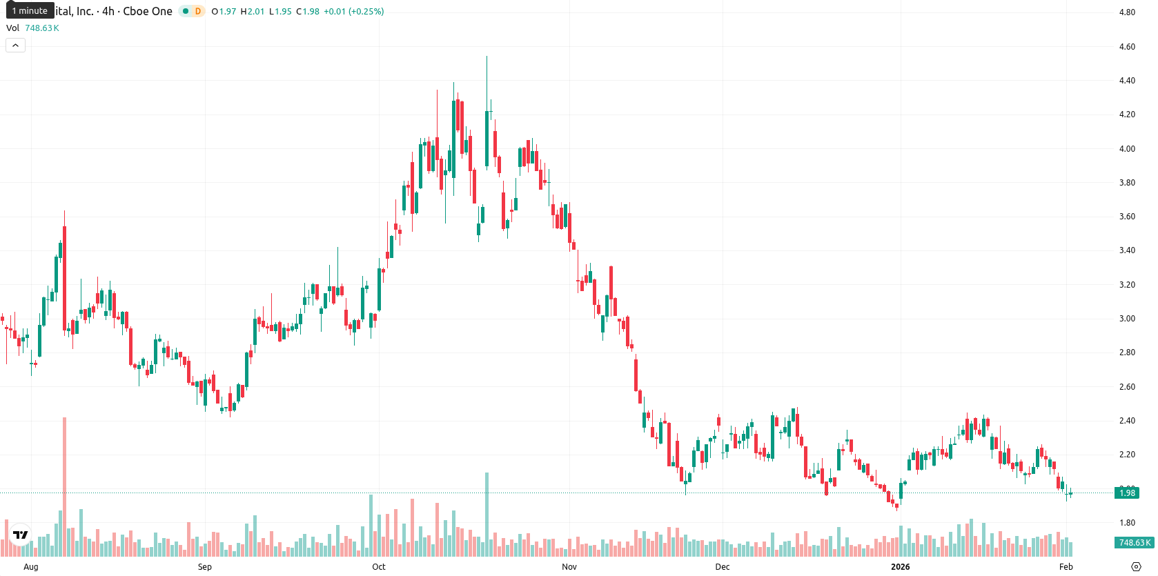 Bit Digital Inc. asset chart