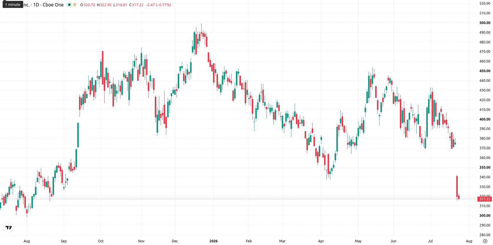 Tesla Inc. asset chart