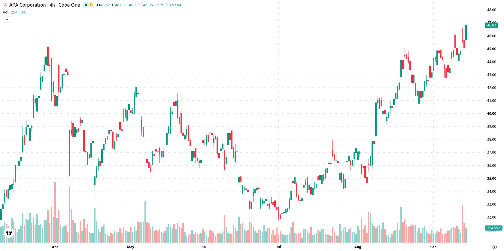 APA Corporation asset chart