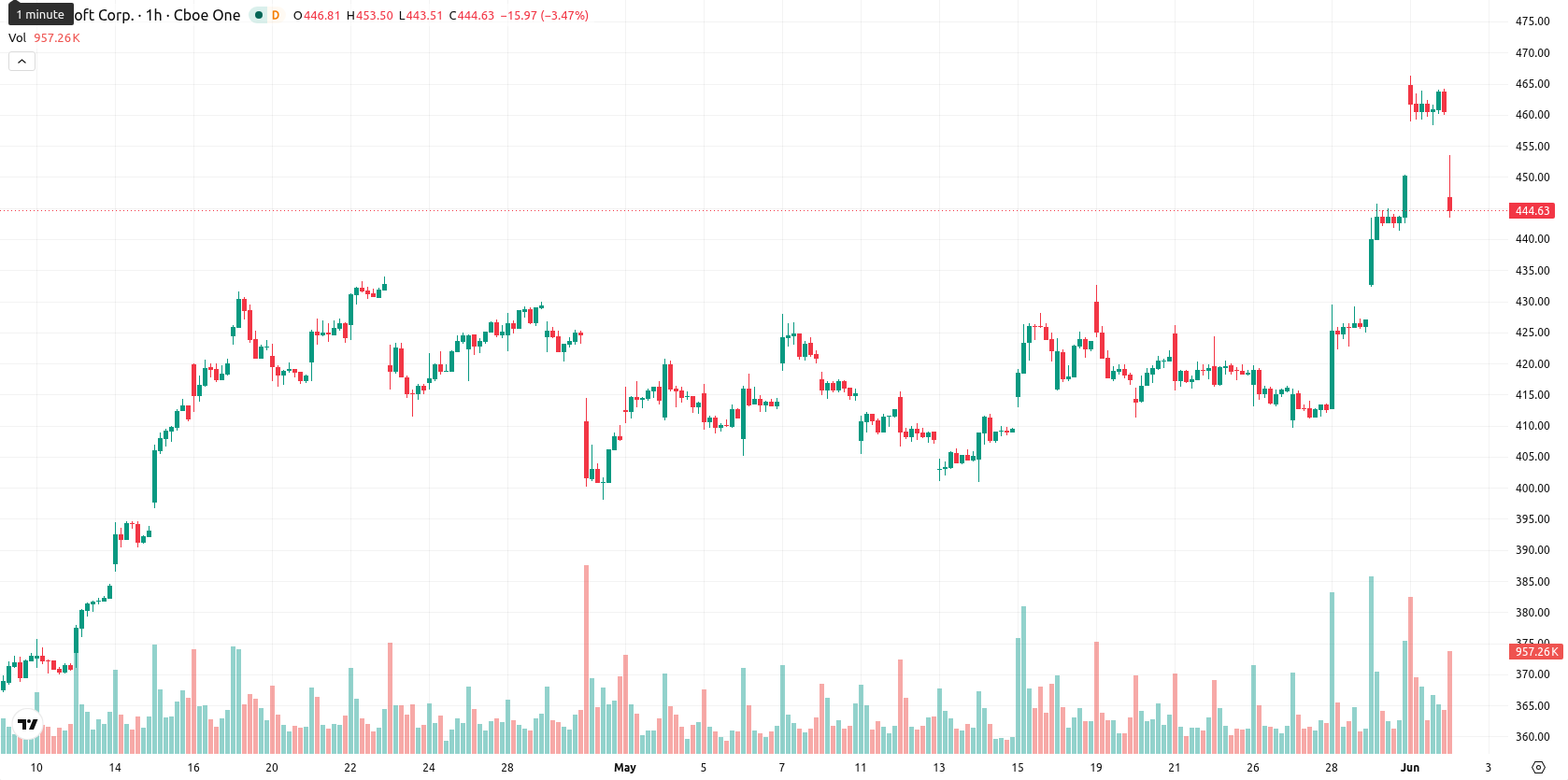 Microsoft Corp asset chart