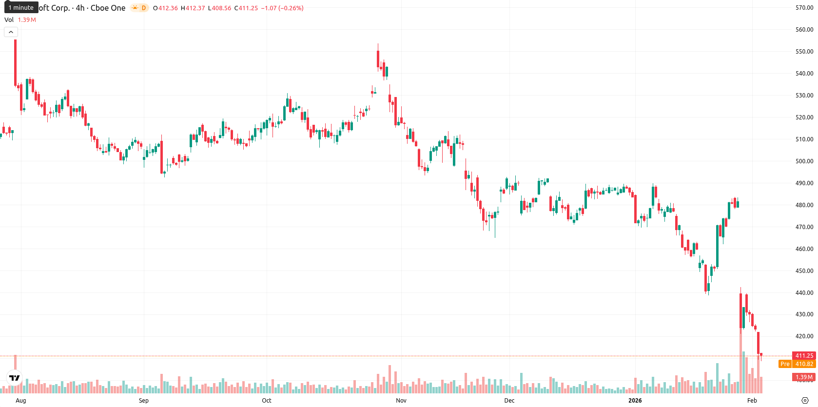 Microsoft Corp asset chart