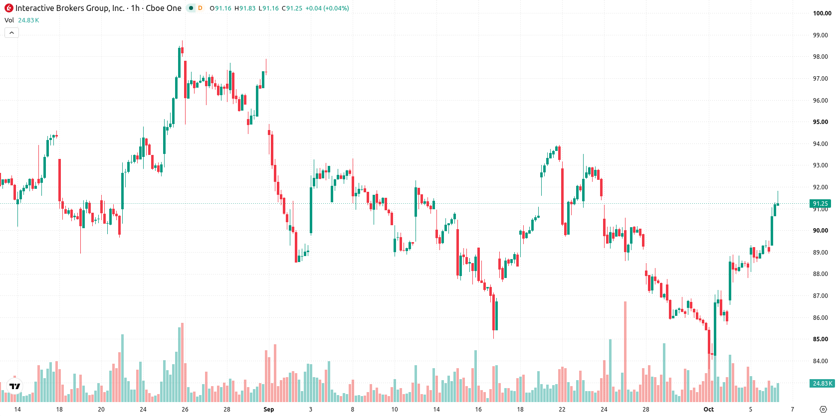 Interactive Brokers asset chart