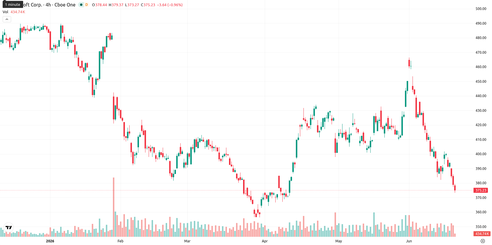 Microsoft Corp asset chart