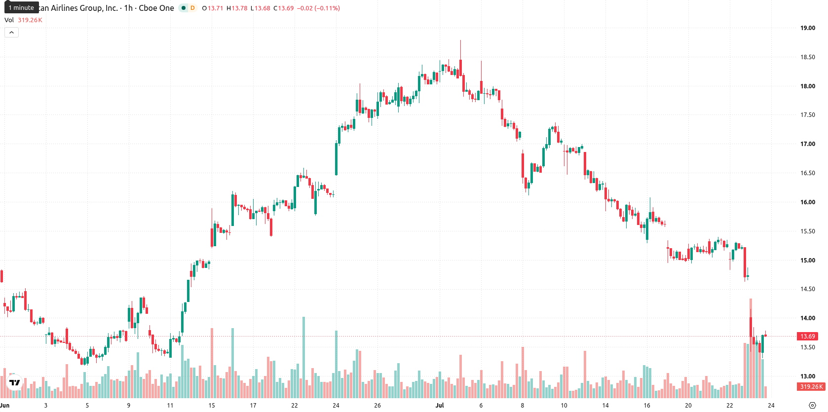 American Airlines Group Inc. asset chart