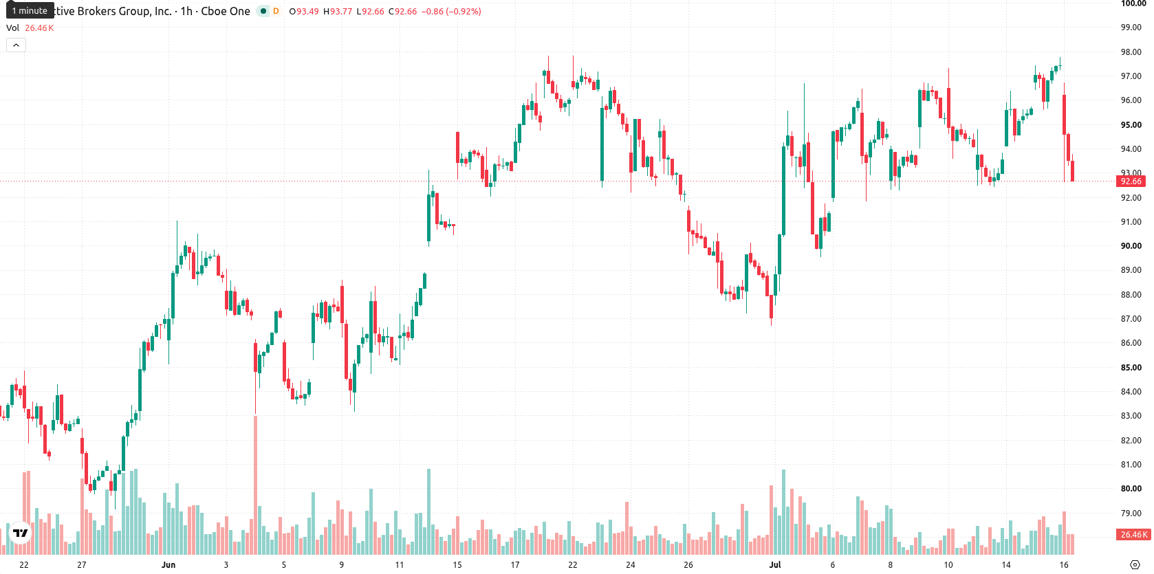 Interactive Brokers asset chart