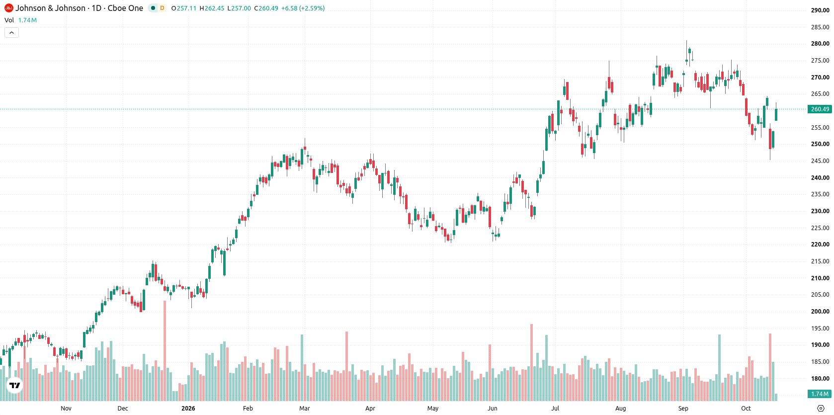 Johnson & Johnson asset chart