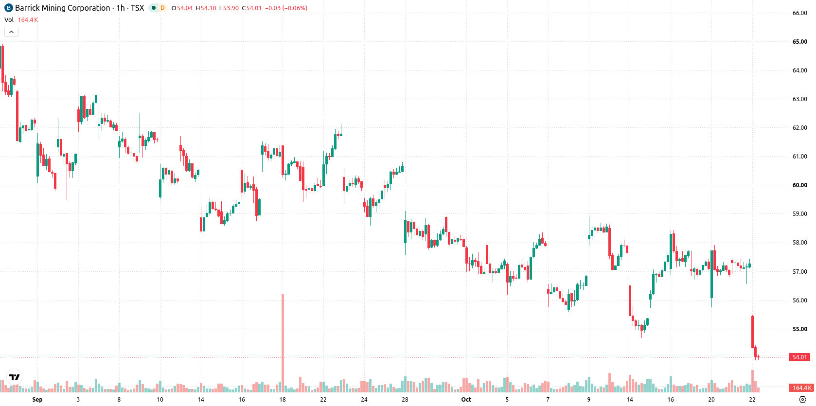 Barrick Gold Corporation asset chart