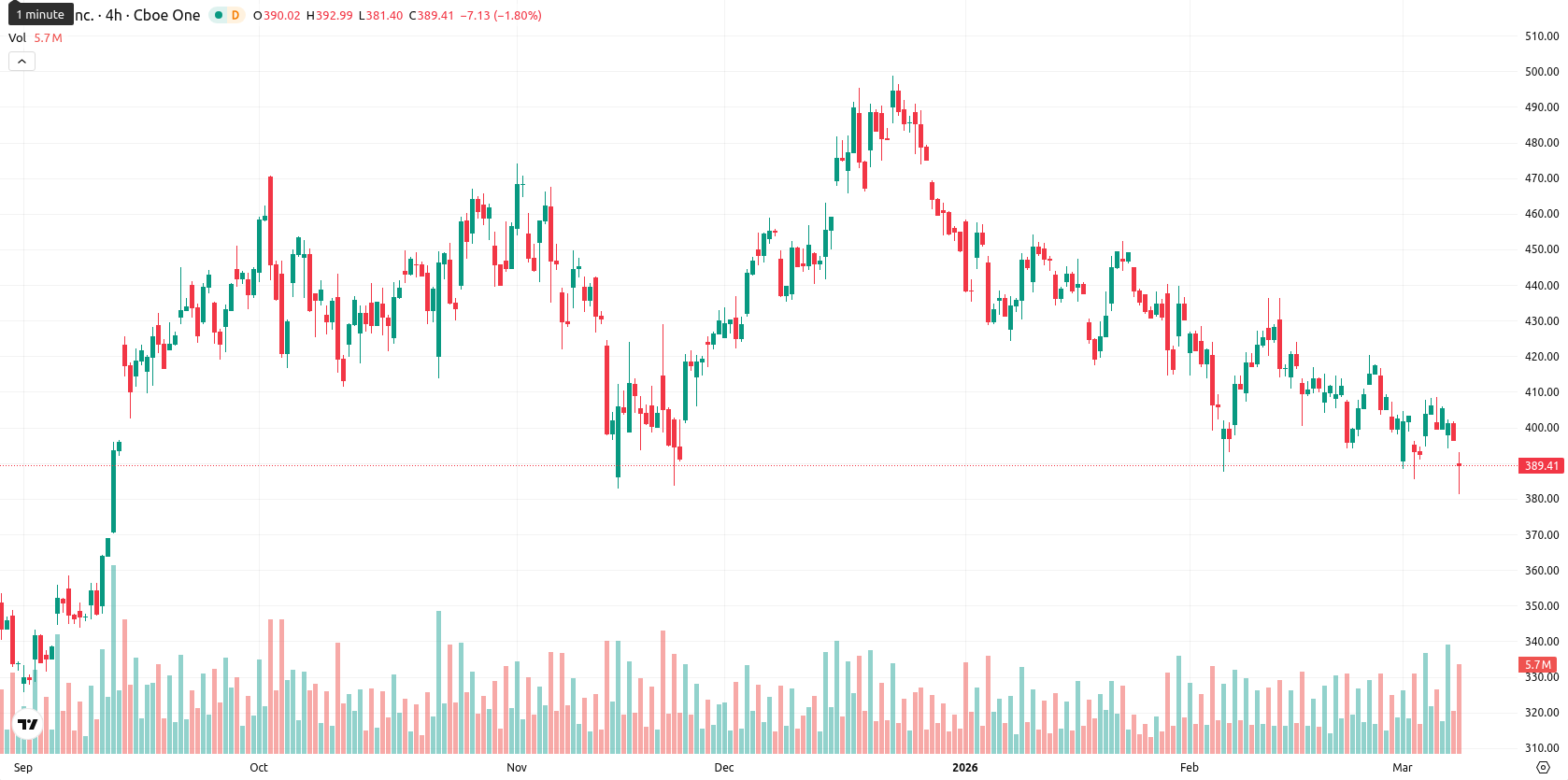Tesla Inc. asset chart