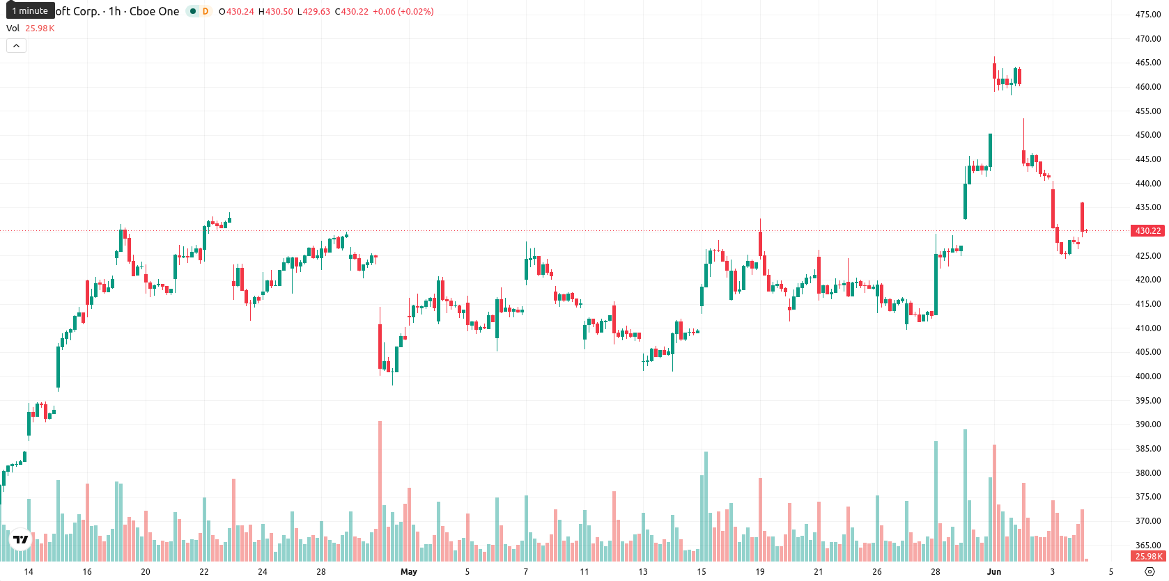 Microsoft Corp asset chart