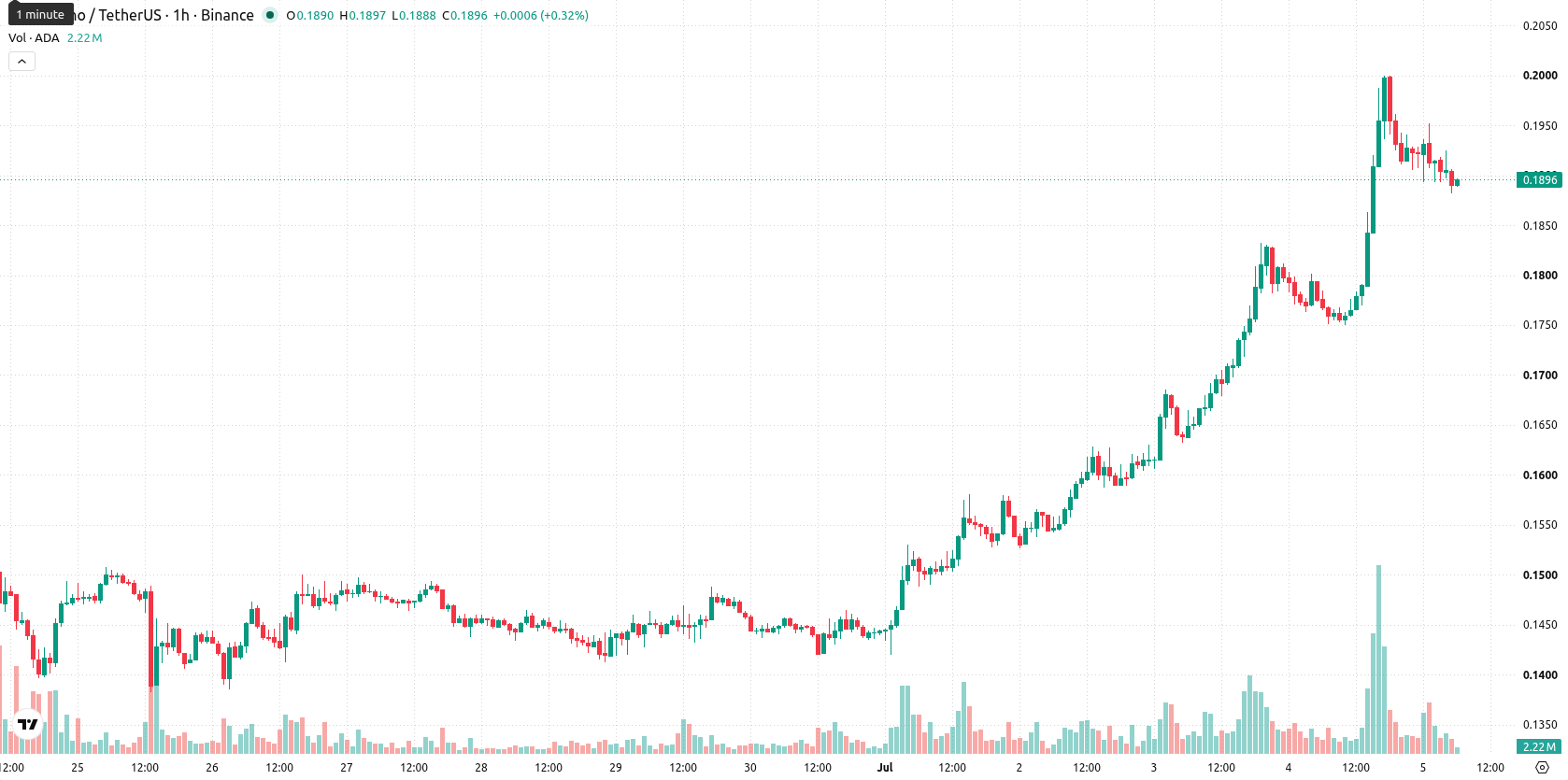 Cardano asset chart
