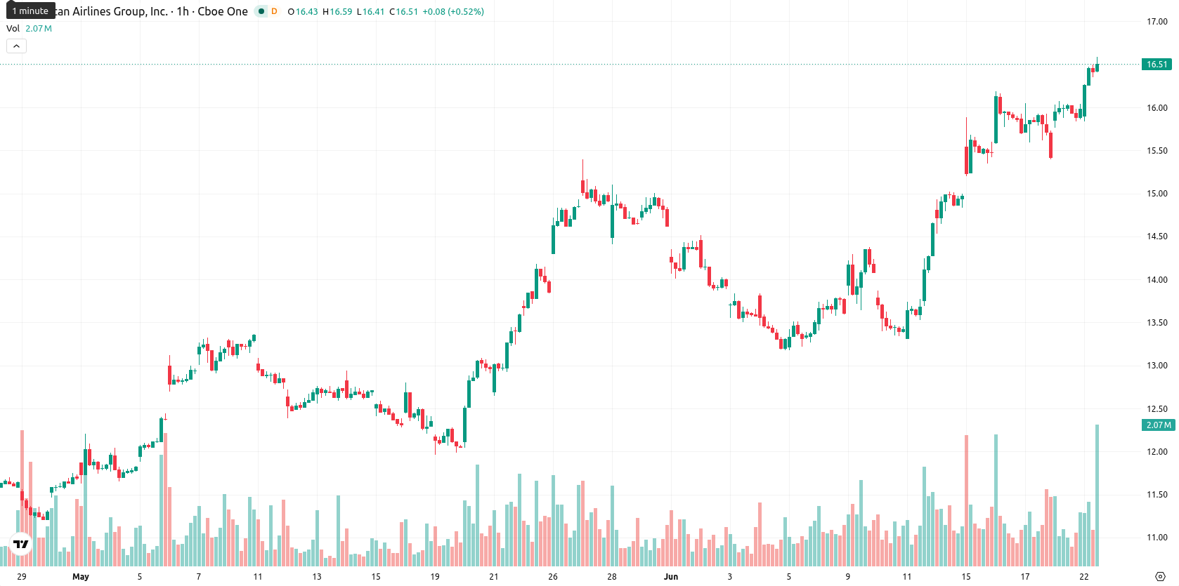 American Airlines Group Inc. asset chart