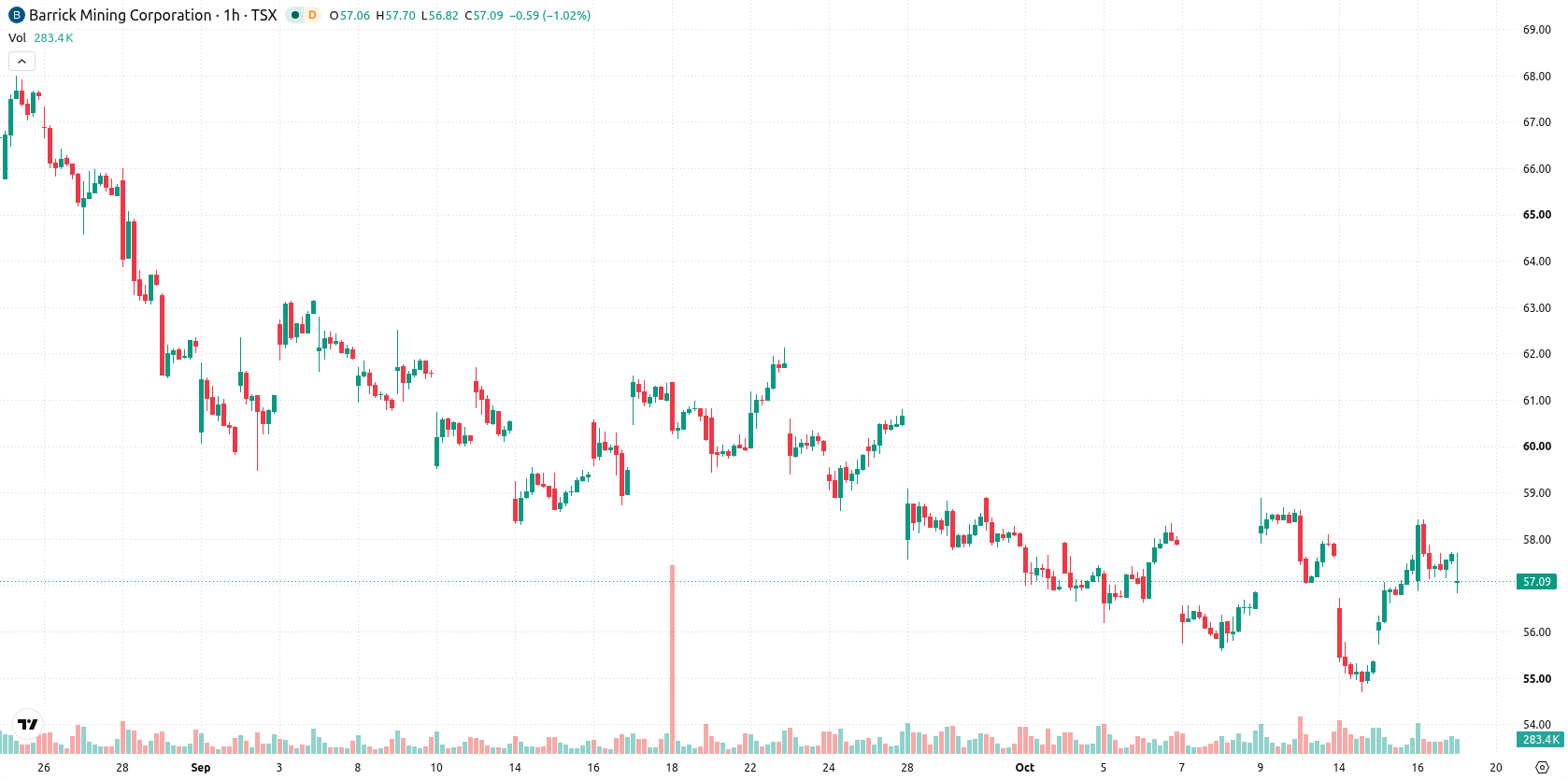 Barrick Gold Corporation asset chart