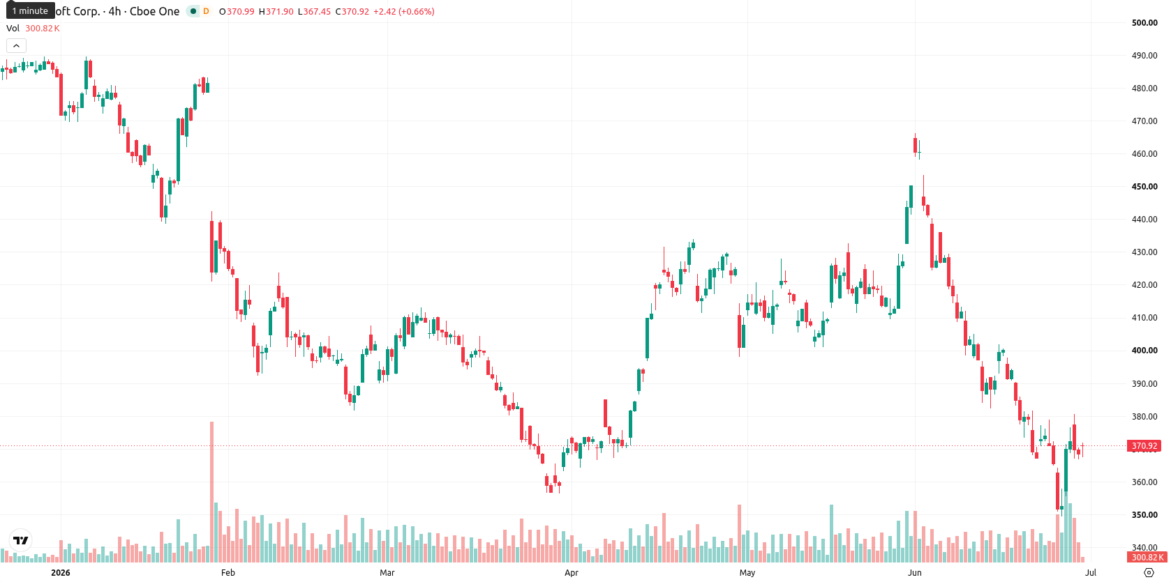 Microsoft Corp asset chart