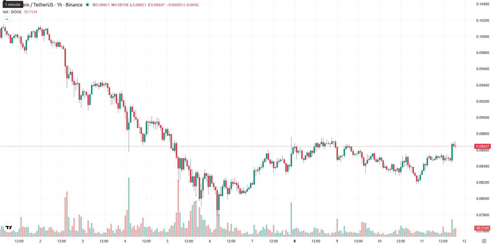Dogecoin asset chart