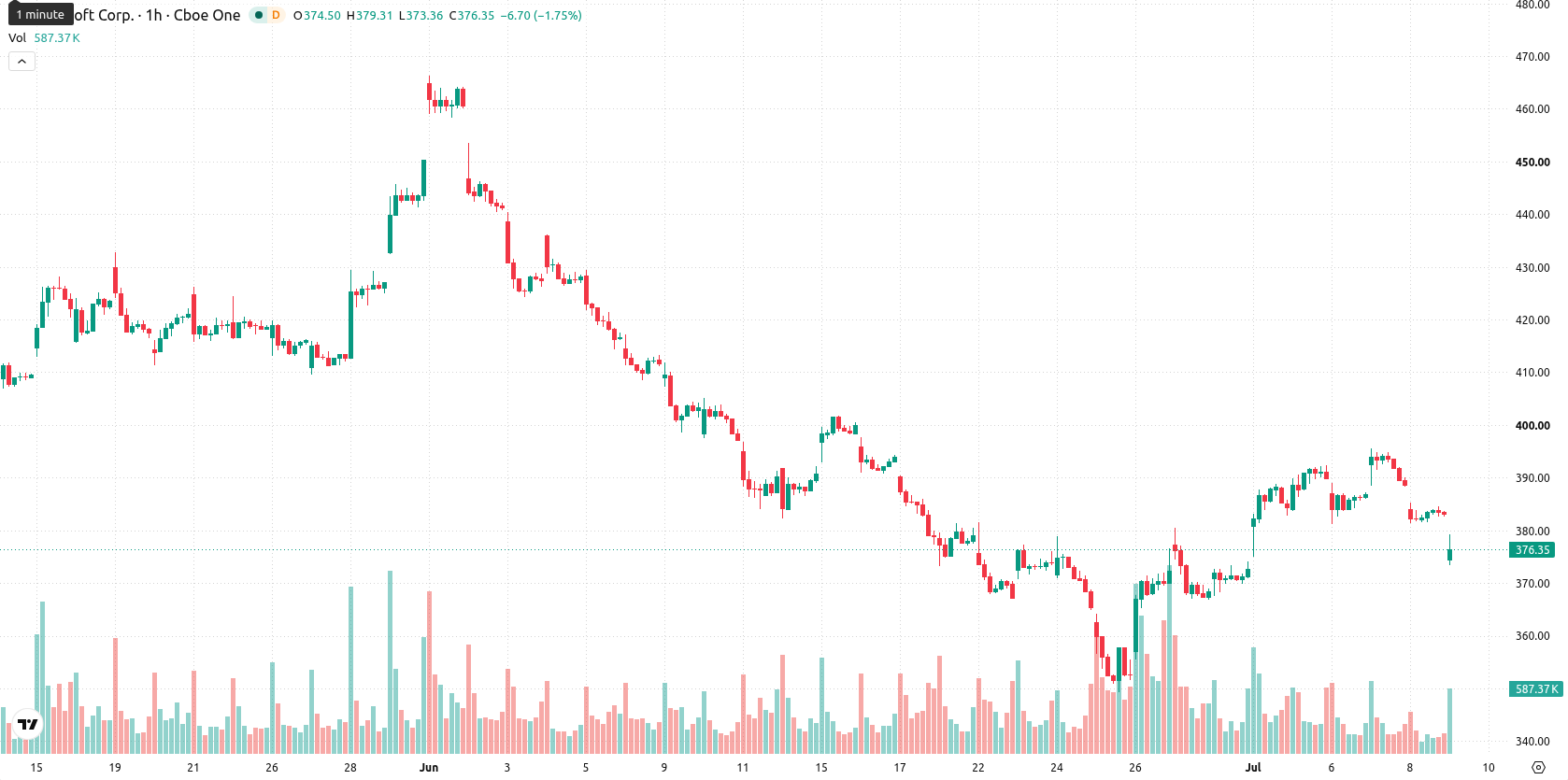 Microsoft Corp asset chart