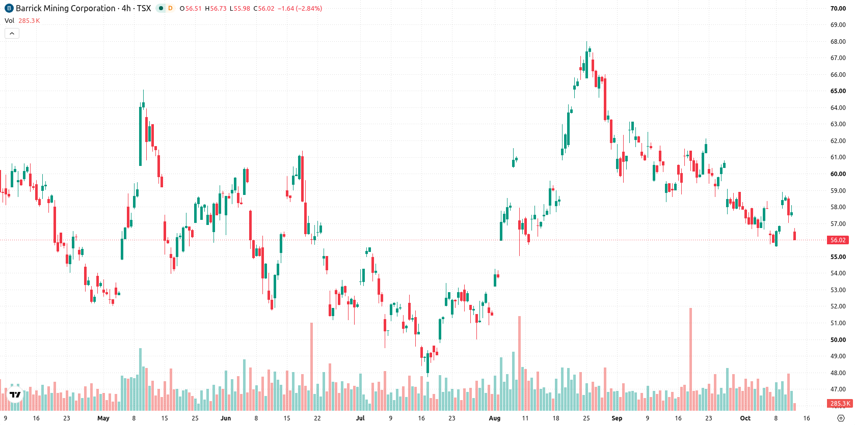 Barrick Gold Corporation asset chart