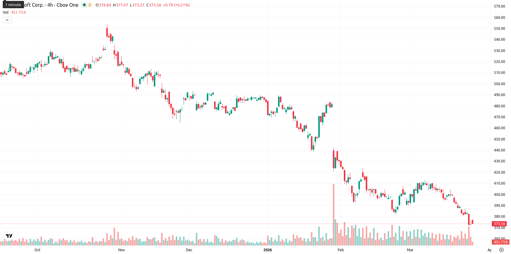 Microsoft Corp asset chart