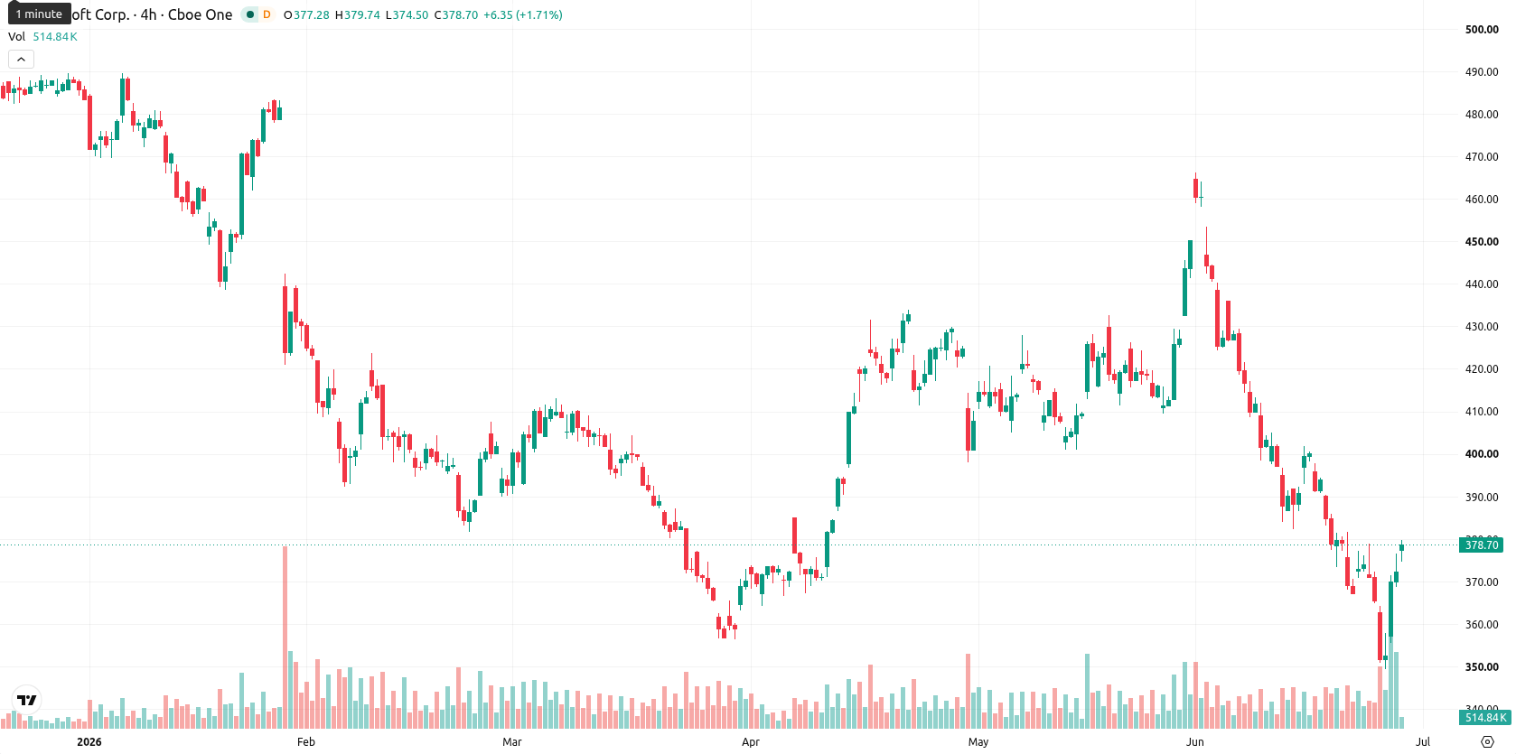 Microsoft Corp asset chart