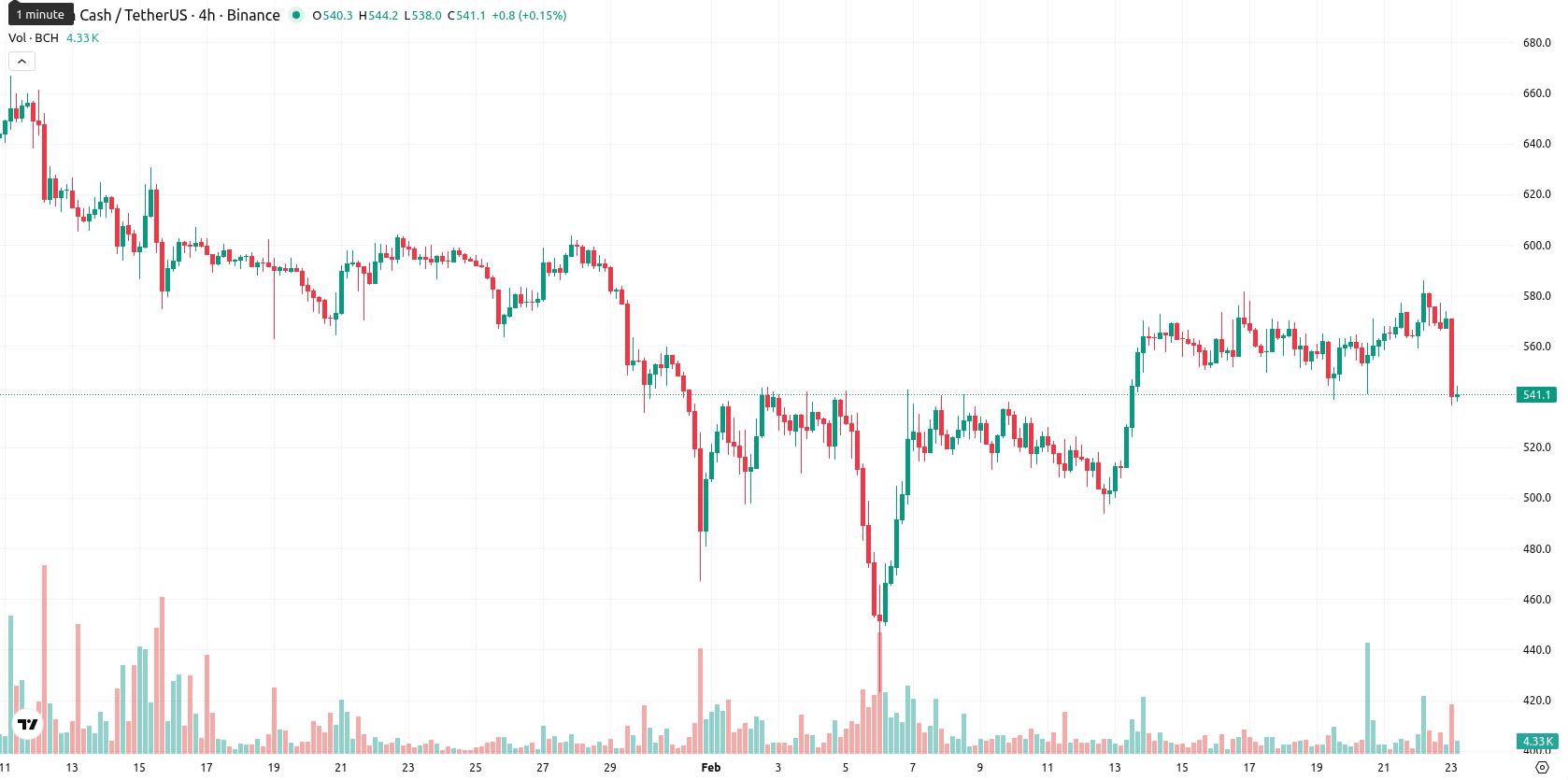 Bitcoin Cash asset chart