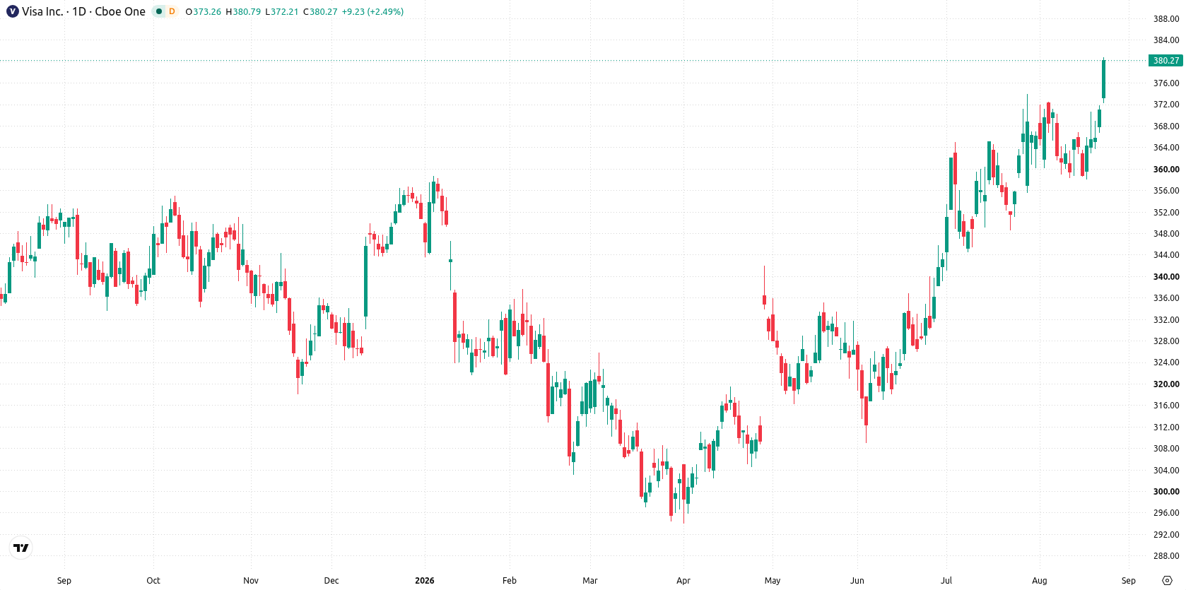 Visa Inc. asset chart