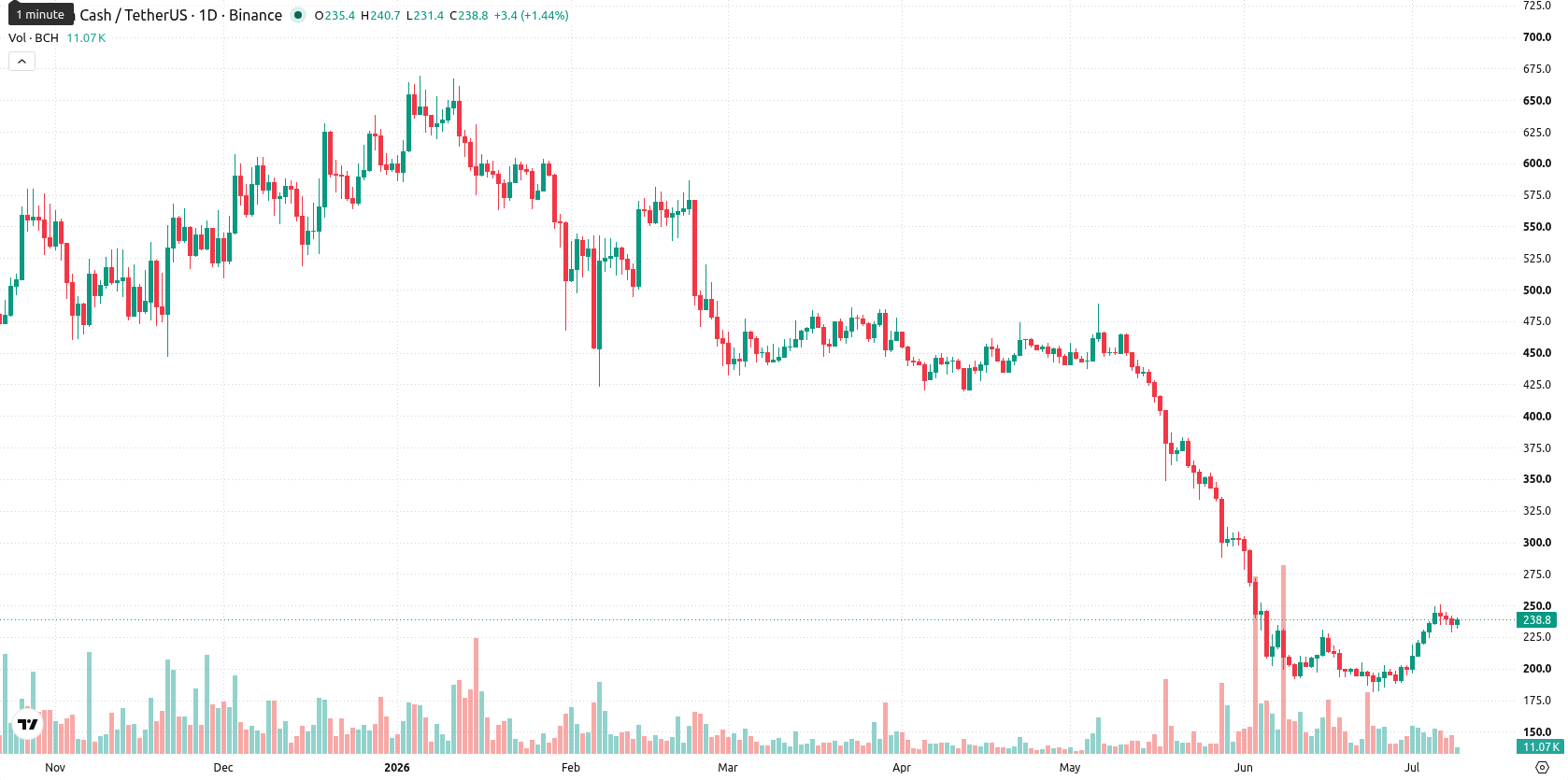 Bitcoin Cash asset chart