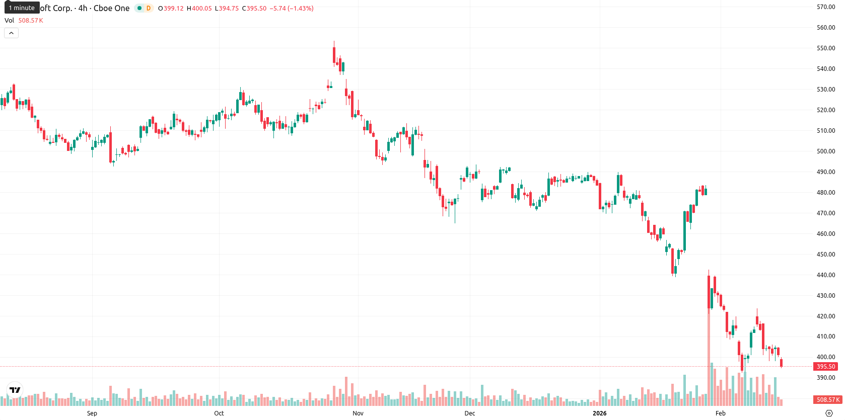 Microsoft Corp asset chart