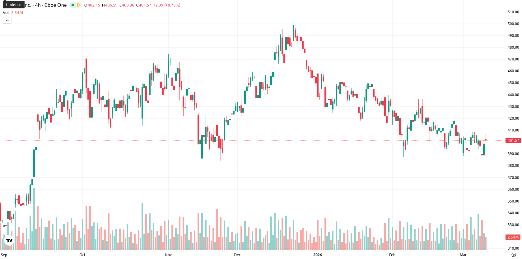 Tesla Inc. asset chart